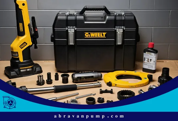 برای نصب پمپ صنعتی سریع و بدون معطلی، آماده‌سازی و بررسی کامل ابزارهای تخصصی و کالیبره‌بودن آن‌ها ضروری است.
