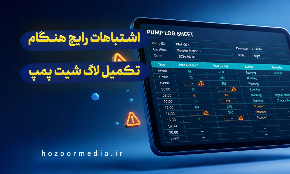 لاگ شیت پمپ چیست؟ راهنمای کامل طراحی، تکمیل و بررسی